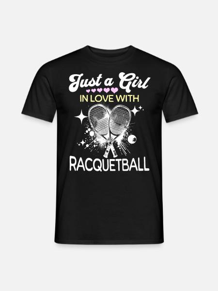 Racquetball Mädchen - Männer T-Shirt - Schwarz