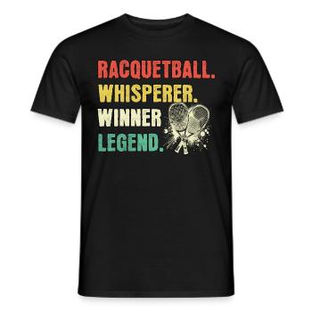 Racquetball Whisperer Légende du racquetball - T-shirt homme - noir - Devant - AI Model Male 178 light (178cm)