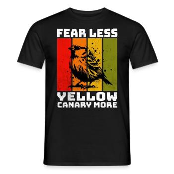 Yellow Canary Yellow-bellied Girlitz - Men's T-Shirt - black - Front - AI Model Male 178 light (178cm)