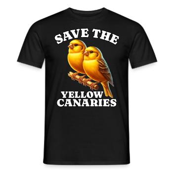 Girlitz à ventre jaune Sauver Canari jaune - T-shirt homme - noir - Devant - AI Model Male 178 light (178cm)