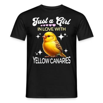 Yellow Belly Girl's Yellow Canary - Men's T-Shirt - black - Front - AI Model Male 178 light (178cm)