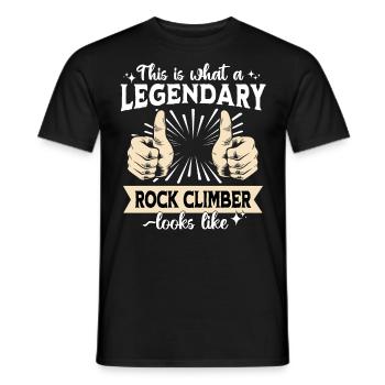 Grimpeur légendaire - T-shirt homme - noir - Devant - AI Model Male 178 light (178cm)