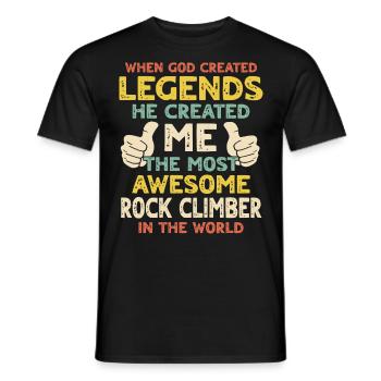 Climber - Men's T-Shirt - black - Front - AI Model Male 178 light (178cm)