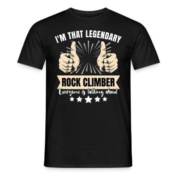 Legendary Climber - Men's T-Shirt - black - Front - AI Model Male 178 light (178cm)