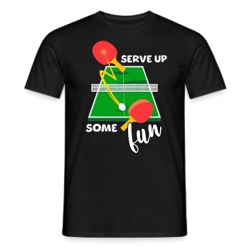 Drôle de dicton de tennis de table - T-shirt homme - noir - Devant - AI Model Male 178 light (178cm)