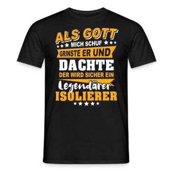 Isolierer Sprüche - Männer T-Shirt - Schwarz - Vorne - AI Model Male 178 light (178cm)