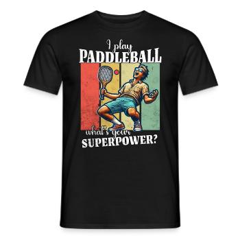 Drôle de dicton de paddleball - T-shirt homme - noir - Devant - AI Model Male 178 light (178cm)