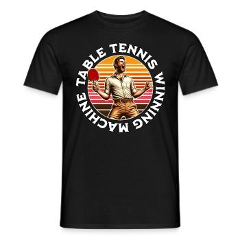Vainqueurs du tennis de table - T-shirt homme - noir - Devant - AI Model Male 178 light (178cm)