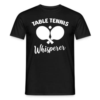 Table Tennis Flüsterer - Männer T-Shirt - Schwarz - Vorne - AI Model Male 178 light (178cm)