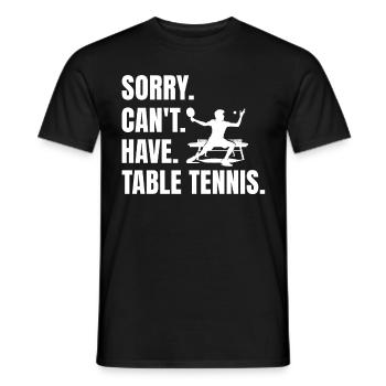 Drôle de dicton de tennis de table - T-shirt homme - noir - Devant - AI Model Male 178 light (178cm)