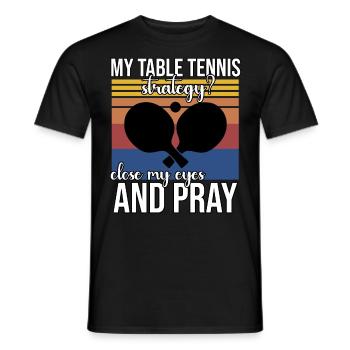 Drôle de dicton de tennis de table - T-shirt homme - noir - Devant - AI Model Male 178 light (178cm)