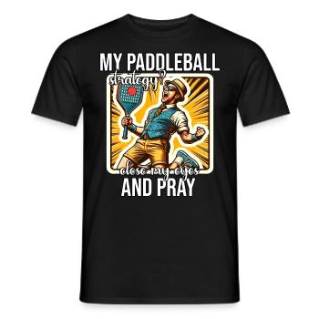 Drôle de dicton de paddleball - T-shirt homme - noir - Devant - AI Model Male 178 light (178cm)