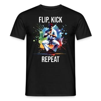 Drôle de dicton de capoeira - T-shirt homme - noir - Devant - AI Model Male 178 light (178cm)