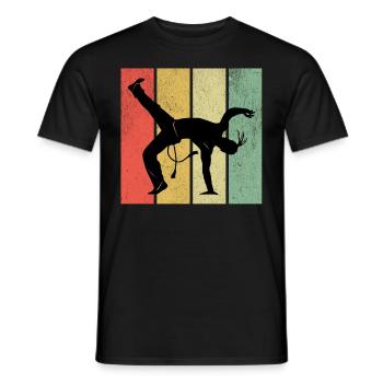 Capoeira Rétro - T-shirt homme - noir - Devant - AI Model Male 178 light (178cm)