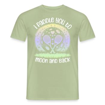 Dictons de paddleball - T-shirt homme - vert sauge - Devant - AI Model Male 178 light (178cm)