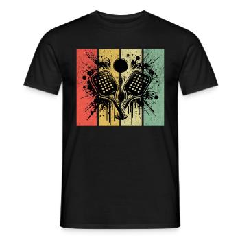 Paddleball Rétro - T-shirt homme - noir - Devant - AI Model Male 178 light (178cm)