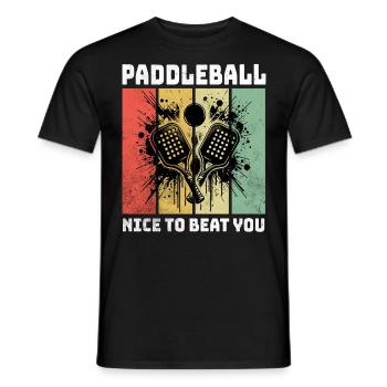 Dictons de paddleball - T-shirt homme - noir - Devant - AI Model Male 178 light (178cm)