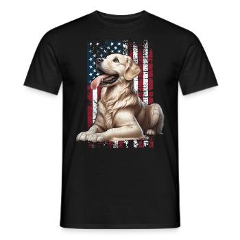 Labrador US Labrador - Men's T-Shirt - black - Front - AI Model Male 178 light (178cm)