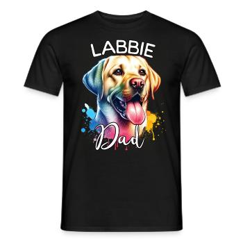Labrador Papa - Männer T-Shirt - Schwarz - Vorne - AI Model Male 178 light (178cm)