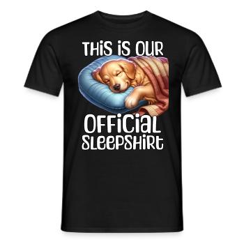 Chemise de nuit Funny Retriever - T-shirt homme - noir - Devant - AI Model Male 178 light (178cm)