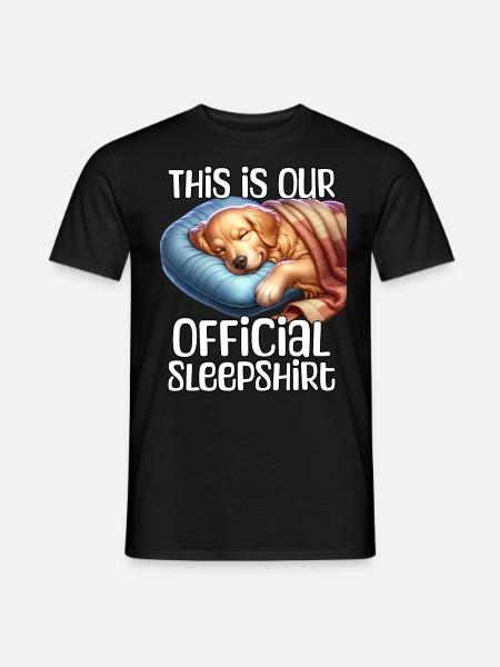 Funny Retriever Sleep Shirt - Men's T-Shirt - black