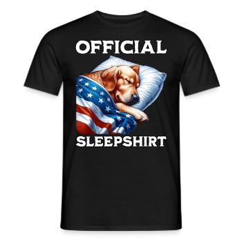 Retriever US Sleep Shirt - Men's T-Shirt - black - Front - AI Model Male 178 light (178cm)
