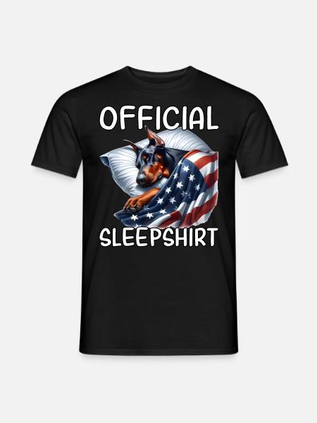 Doberman US Sleep Shirt - Men's T-Shirt - black