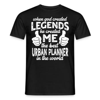 Bester Stadtplaner Legende - Männer T-Shirt - Schwarz - Vorne - AI Model Male 178 light (178cm)