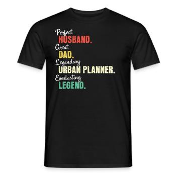 Stadtplaner Papa - Männer T-Shirt - Schwarz - Vorne - AI Model Male 178 light (178cm)