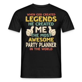 Organisateur de fêtes - T-shirt homme - noir - Devant - AI Model Male 178 light (178cm)