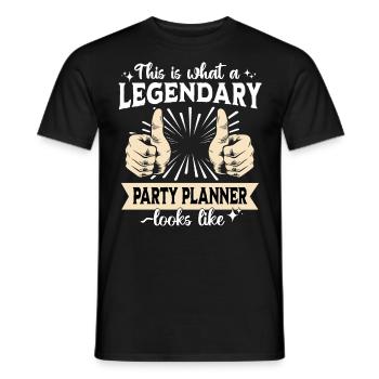 Organisateur de fêtes légendaire - T-shirt homme - noir - Devant - AI Model Male 178 light (178cm)