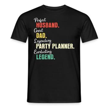 Organisateur de fêtes Papa - T-shirt homme - noir - Devant - AI Model Male 178 light (178cm)