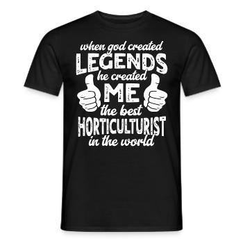 Légende du meilleur horticulteur - T-shirt homme - noir - Devant - AI Model Male 178 light (178cm)