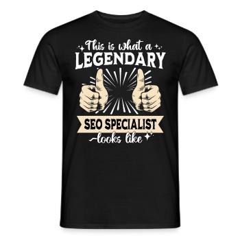 Legendärer SEO Manager - Männer T-Shirt - Schwarz - Vorne - AI Model Male 178 light (178cm)