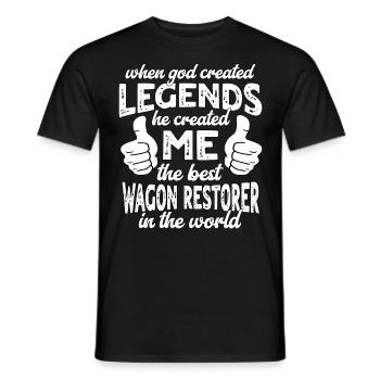 Best Weighing Restorer Legend - Men's T-Shirt - black - Front - AI Model Male 178 light (178cm)