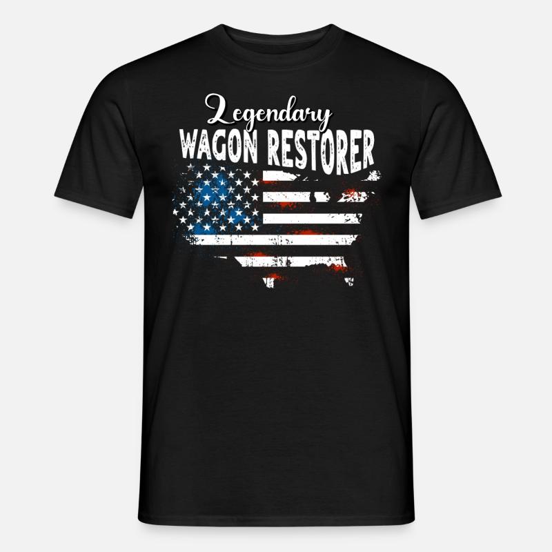 Wagenrestaurator US - Männer T-Shirt - Schwarz