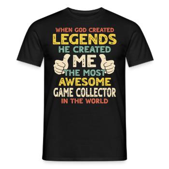 Collectionneur de jeux - T-shirt homme - noir - Devant - AI Model Male 178 light (178cm)