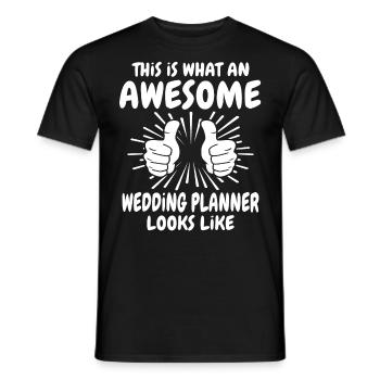 Organisateur de mariage - T-shirt homme - noir - Devant - AI Model Male 178 light (178cm)