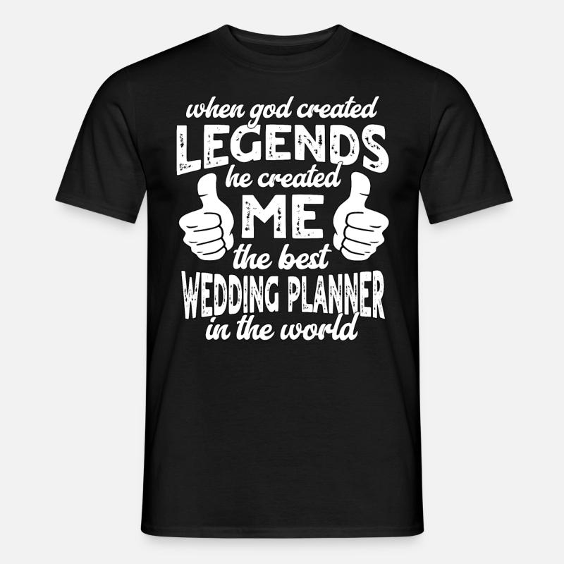 Bester Hochzeitsplaner Legende - Männer T-Shirt - Schwarz