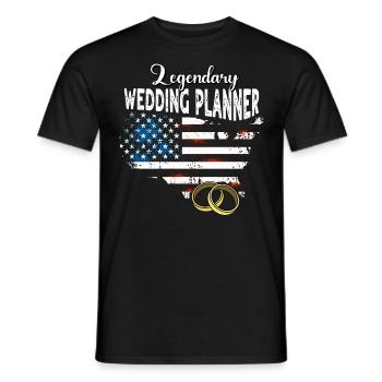 Hochzeitsplaner US - Männer T-Shirt - Schwarz - Vorne - AI Model Male 178 light (178cm)
