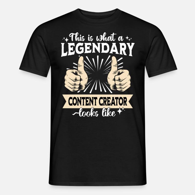 Legendärer Content Creator - Männer T-Shirt - Schwarz