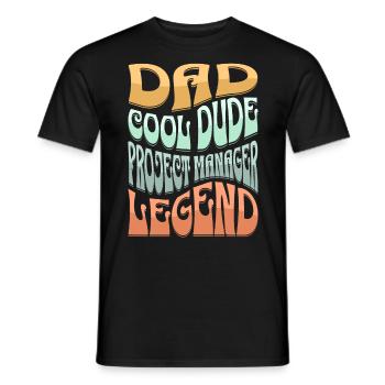 Papa Chef de projet - T-shirt homme - noir - Devant - AI Model Male 178 light (178cm)