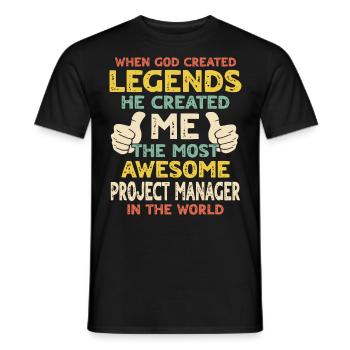 Chefs de projet - T-shirt homme - noir - Devant - AI Model Male 178 light (178cm)
