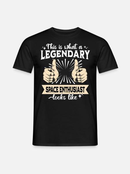 Legendary Space Enthusiast - Men's T-Shirt - black