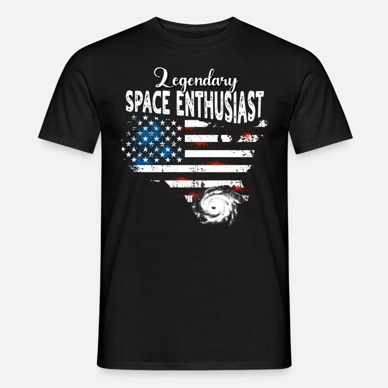 Passionné de l’espace US - T-shirt homme - noir