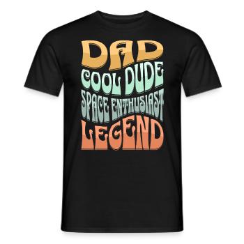 Papa Weltraum Enthusiast - Männer T-Shirt - Schwarz - Vorne - AI Model Male 178 light (178cm)
