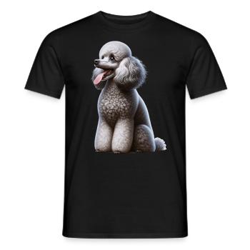 Caniche de pudel - T-shirt homme - noir - Devant - AI Model Male 178 light (178cm)