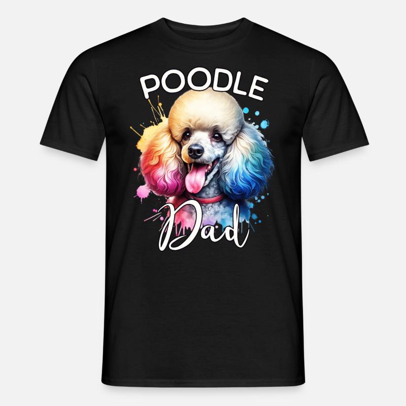 Poodle Dad - Men's T-Shirt - black