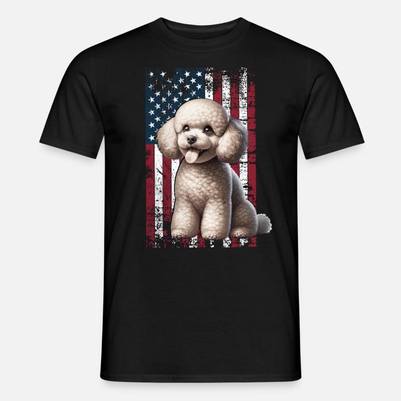 Poodle US Pudel - Männer T-Shirt - Schwarz
