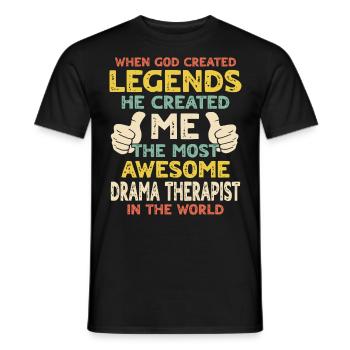 Thérapeute par le théâtre - T-shirt homme - noir - Devant - AI Model Male 178 light (178cm)